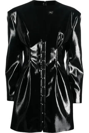 DEL CORE Vestido corto con cuello en V