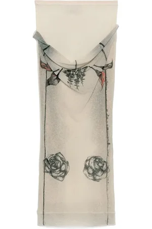 Jean Paul Gaultier Falda midi con estampado Tattoo