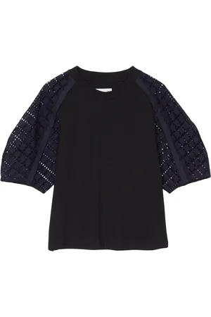 3.1 Phillip Lim Top con panel de encaje