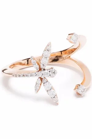 ANAPSARA Anillo Dragonfly en oro de 18kt con diamantes