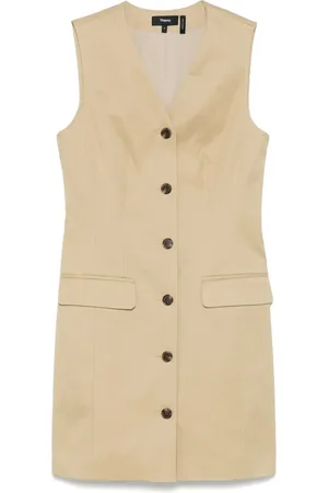 THEORY Vestido corto con tejido de gabardina