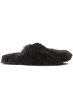 YVES SALOMON Slippers con pelo