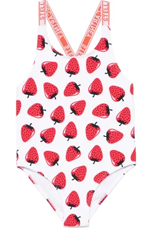Stella McCartney Bañador con fresas estampadas