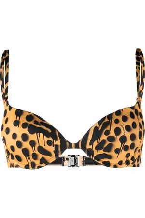 Dsquared2 Top de bikini con motivo de leopardo