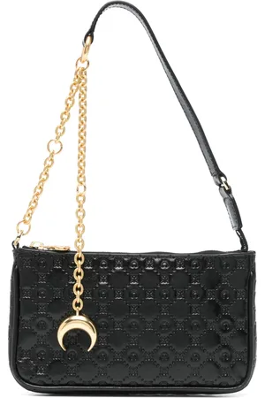 Marine Serre Bolso de hombro con monograma en relieve