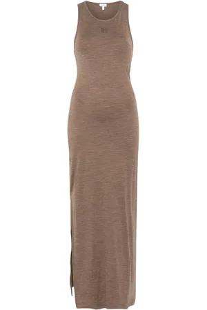 Loewe Vestido largo con anagrama bordado