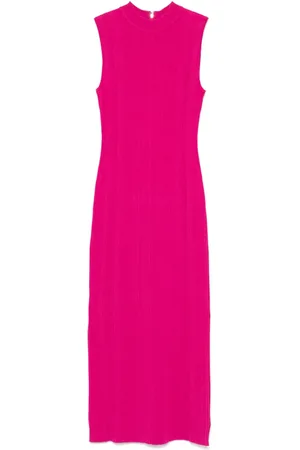 Michael Kors Vestido midi con cuello alzado