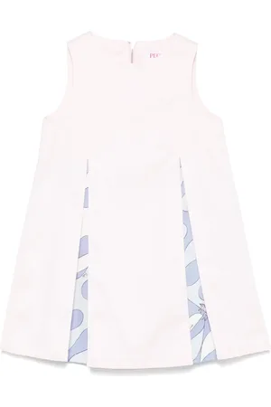 PUCCI Junior Vestido corto con pliegues invertidos