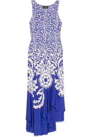 Etro Vestido largo con motivo de cachemira