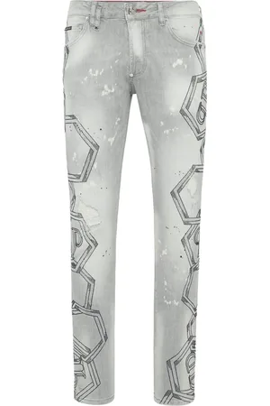 Philipp Plein Vaqueros con detalle de cristales