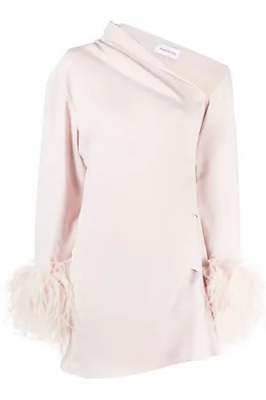 16Arlington Minivestido Adelaide con ribete de plumas
