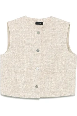 THEORY Chaleco texturizado de tweed