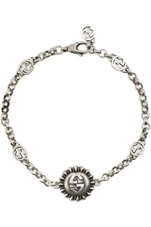 Gucci Pulsera de cadena con motivo Interlocking G