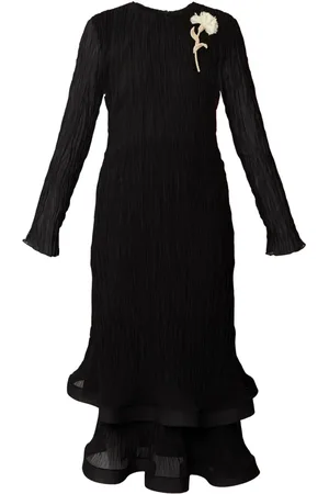 Erdem Vestido con dobladillo de volantes