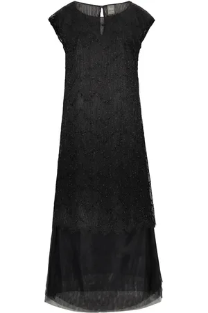 LORENA ANTONIAZZI Vestido midi con panel de encaje
