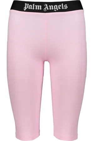Palm Angels Pantalones cortos con logo en la cinturilla