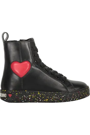 Moschino Zapatillas altas con detalle de corazón