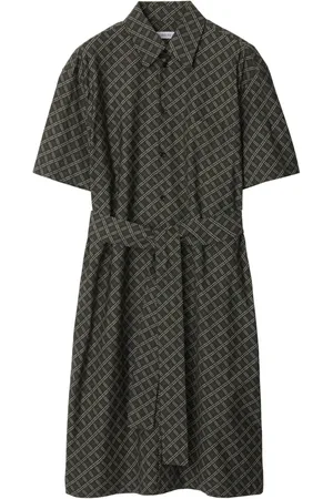 Burberry Vestido camisero a cuadros
