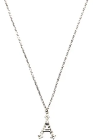 EMANUELE BICOCCHI Collar Alphabet Pendant A en plata de ley