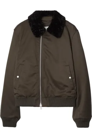Burberry Chaqueta bómber con cuello de pelo
