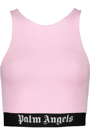 Palm Angels Top corto con banda del logo
