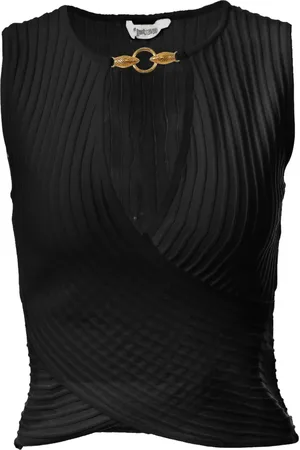 Roberto Cavalli Top con detalle de placa