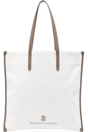Brunello Cucinelli Bolso shopper con logo bordado
