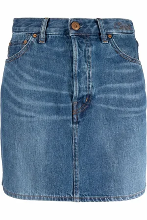 Chloé Falda vaquera con logo bordado