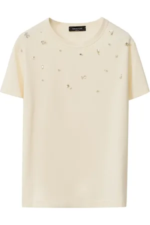 Fabiana Filippi Camiseta con detalle de cuentas