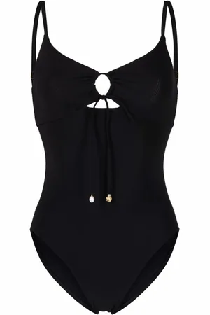 Tory Burch Bañador con abertura y detalle fruncido