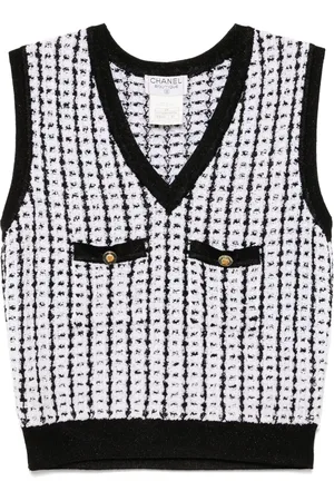 CHANEL Top tipo jersey sin mangas 1997