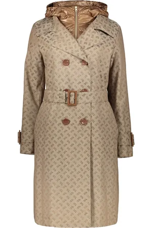 HERNO Gabardina con logo en jacquard