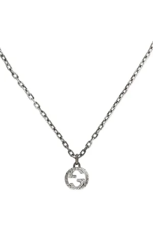 Gucci Collar Interlocking G en plata de ley