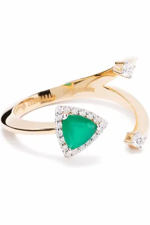 ANAPSARA Anillo Micro Cosmos en oro amarillo de 18kt con diamantes y ónix