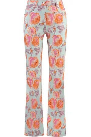 ST. JOHN Pantalones acampanados con estampado floral