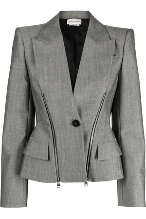 Alexander McQueen Blazer con detalle de cremallera