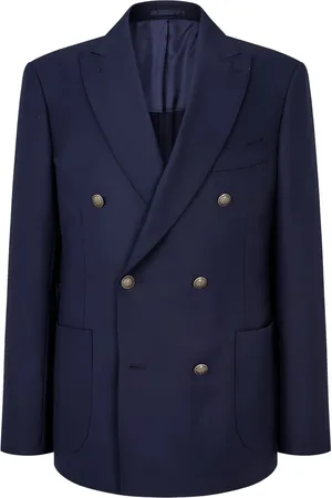 MAN ON THE BOON. Blazer de lana con doble botonadura