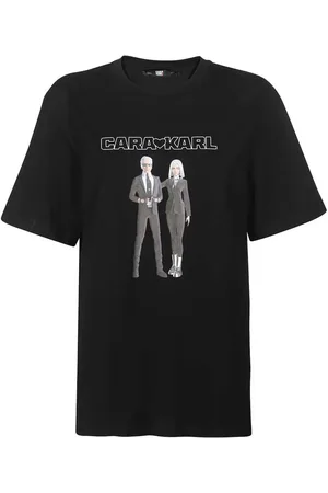 Karl Lagerfeld Camiseta estampada de x Cara Delevingne