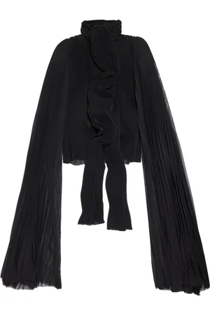 Balenciaga Blusa plisada con manga extralarga