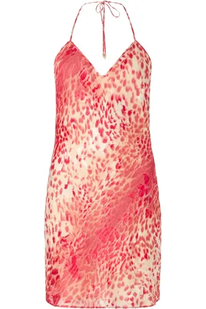 Roberto Cavalli Vestido corto con estampado Jaguar