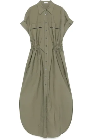 Brunello Cucinelli Vestido midi acampanado
