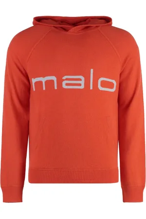 Malo Sudadera con capucha y logo en intarsia
