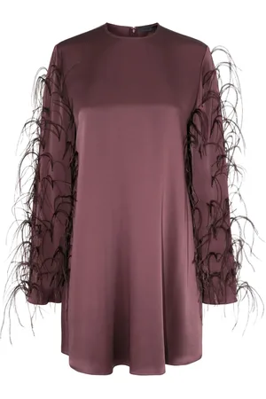 LAPOINTE Vestido corto con cuello redondo