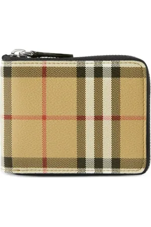 Burberry Cartera con cremallera y cuadros
