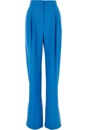 Alexander McQueen Pantalones anchos con dos pliegues