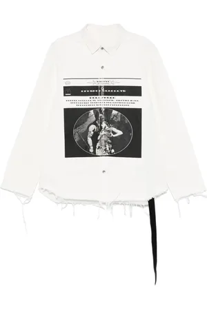 Rick Owens Sobrecamisa con logo estampado