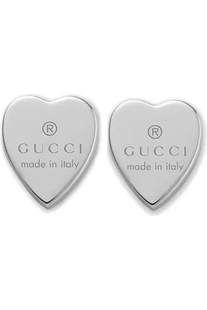 Gucci Pendientes Trademark en plata de ley con corazón