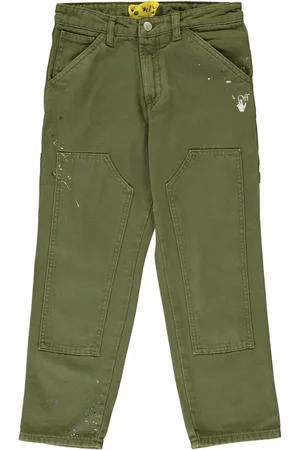 OFF-WHITE Pantalones con detalle de salpicadura de pintura
