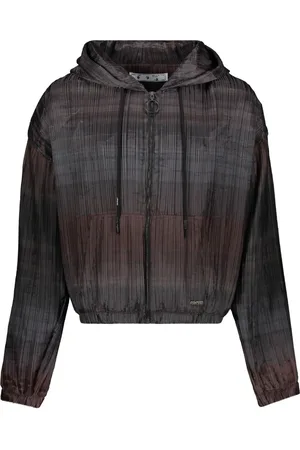 OFF-WHITE Chaqueta con capucha y placa del logo