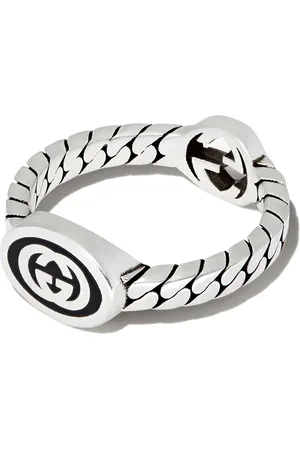 Gucci Anillo Interlocking en plata de ley
